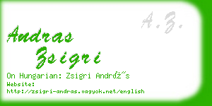 andras zsigri business card